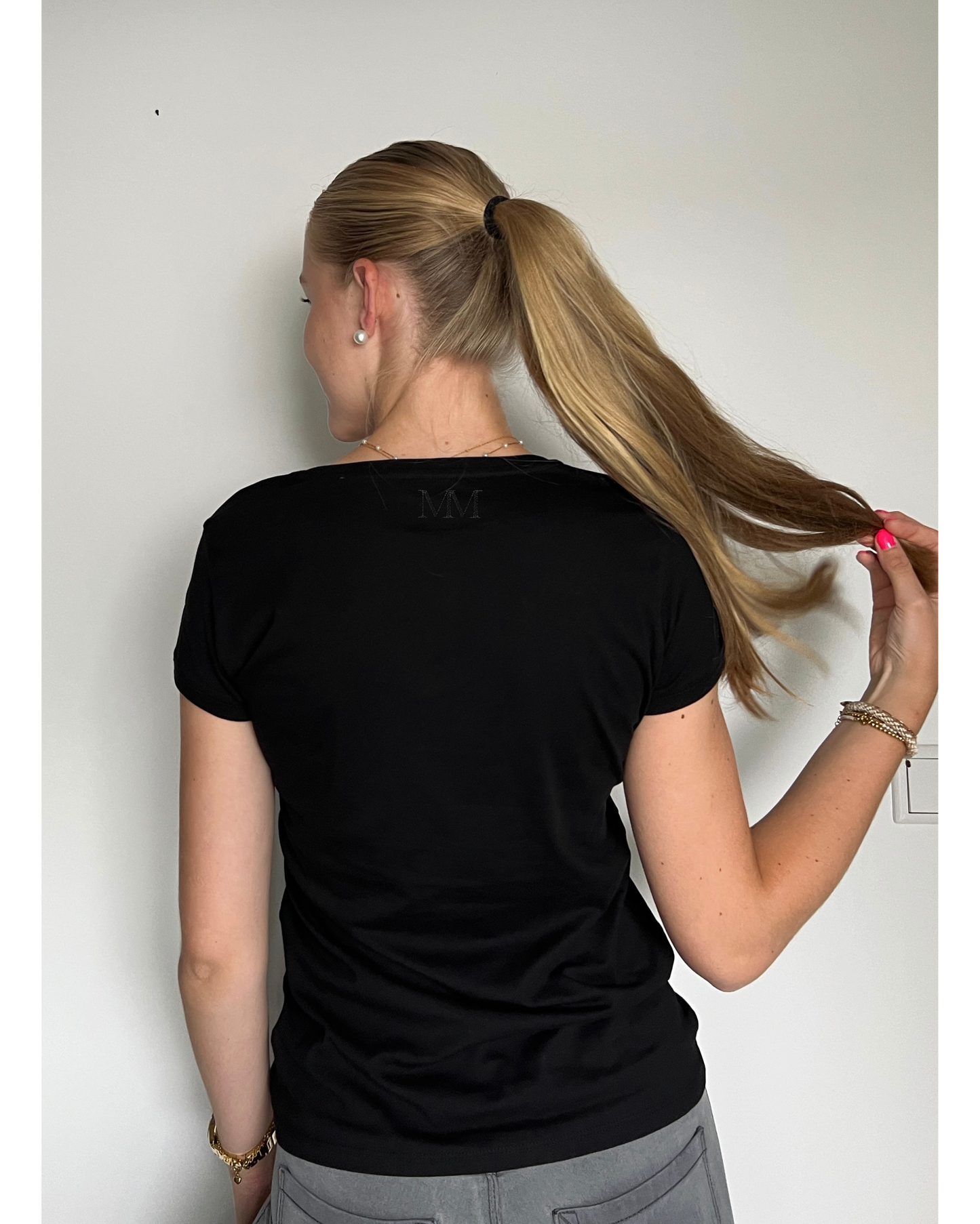 Glitter T-Shirt V-Neck