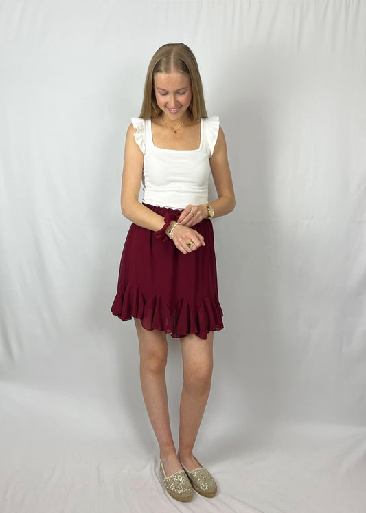 Tonia x Polly x Scrunchie - burgundy