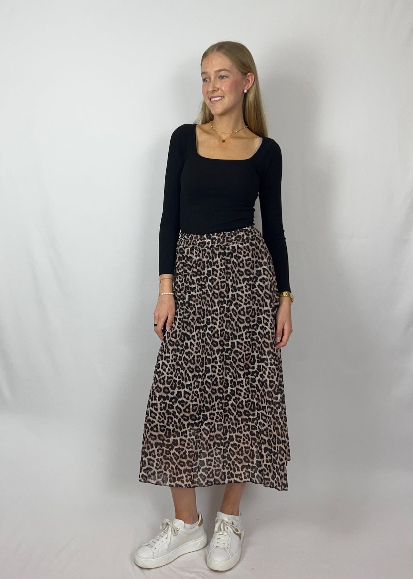 Langarm mit kantigem Ausschnitt & leichtem Ripp - Lana