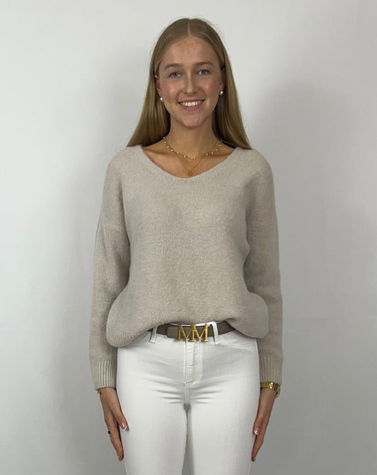 Alpaka Pullover mit V-Ausschnitt - Akira