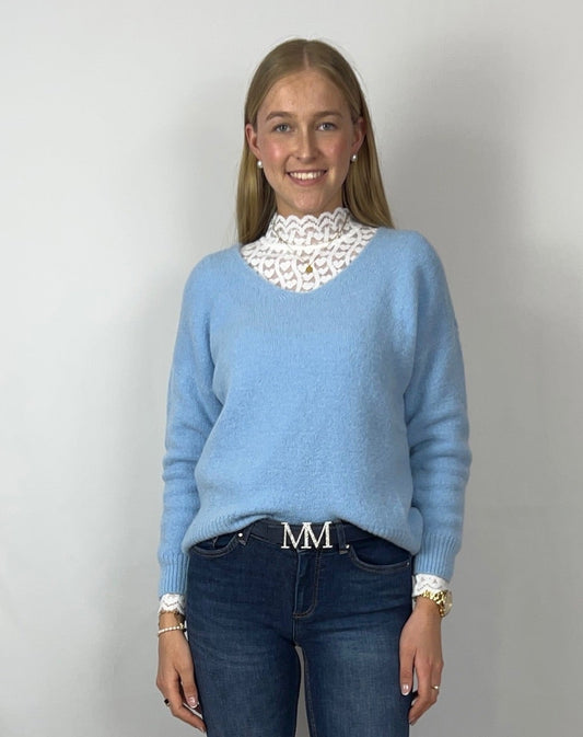 Akira Herzchen Spitze Set - hellblau