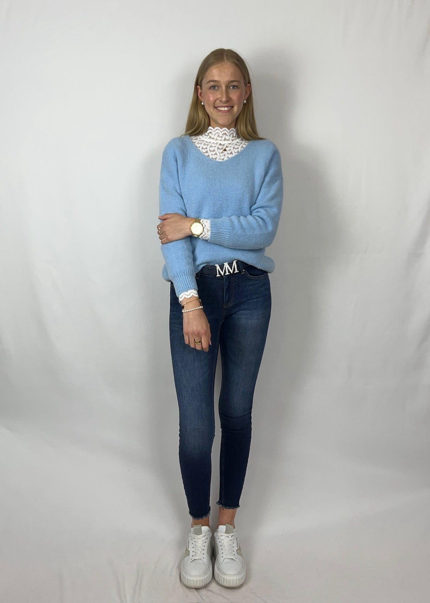 Alpaka Pullover mit V-Ausschnitt - Akira