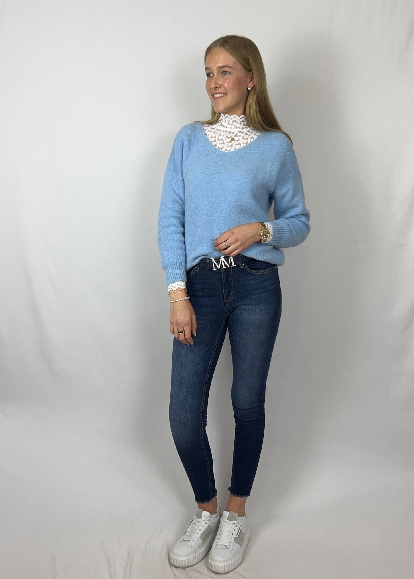 Alpaka Pullover mit V-Ausschnitt - Akira