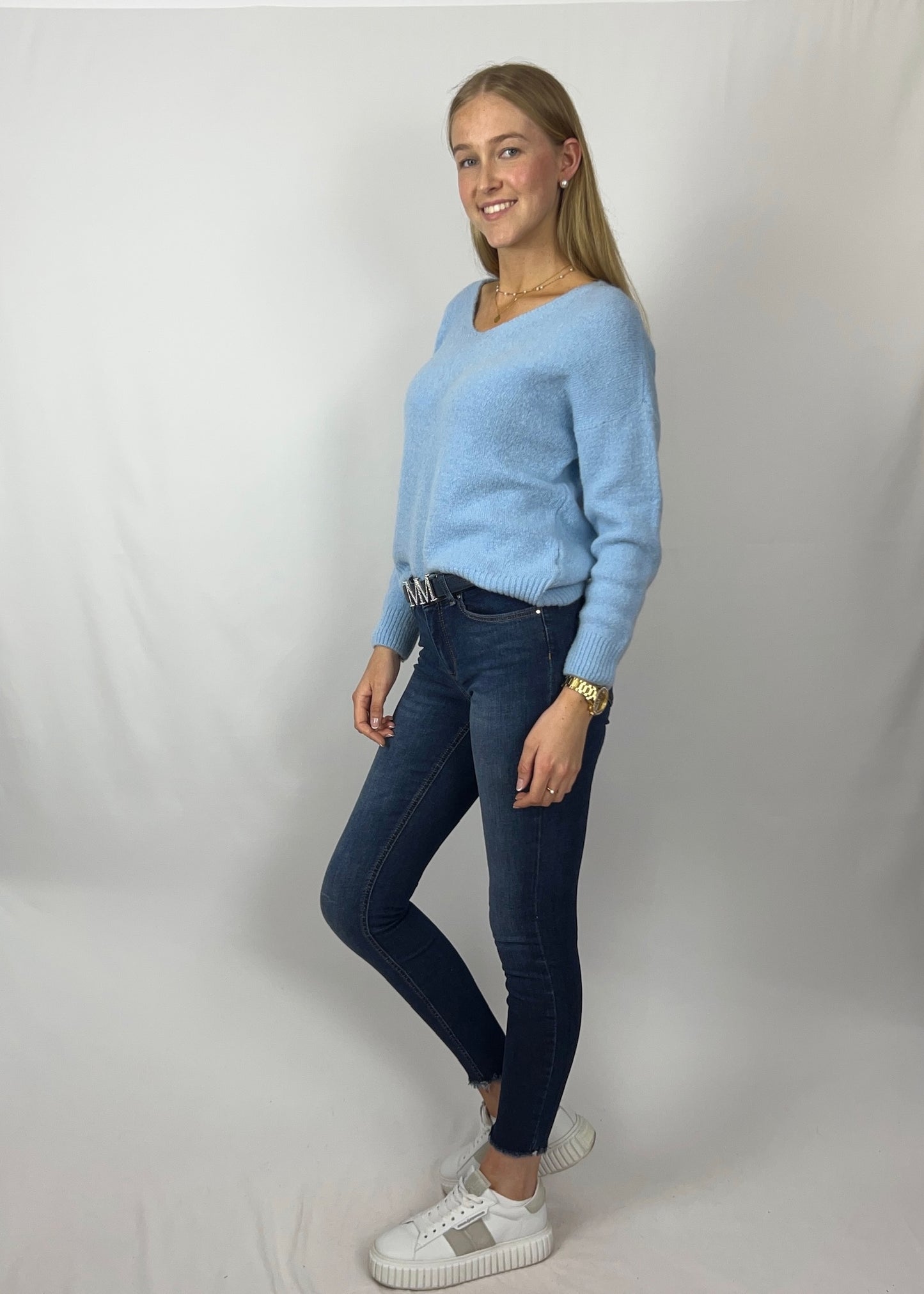 Alpaka Pullover mit V-Ausschnitt - Akira