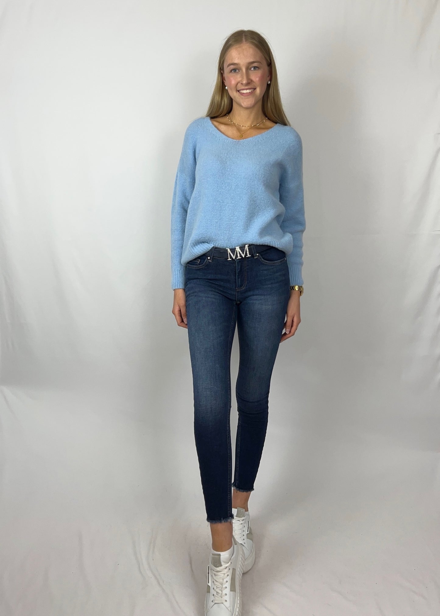 Alpaka Pullover mit V-Ausschnitt - Akira