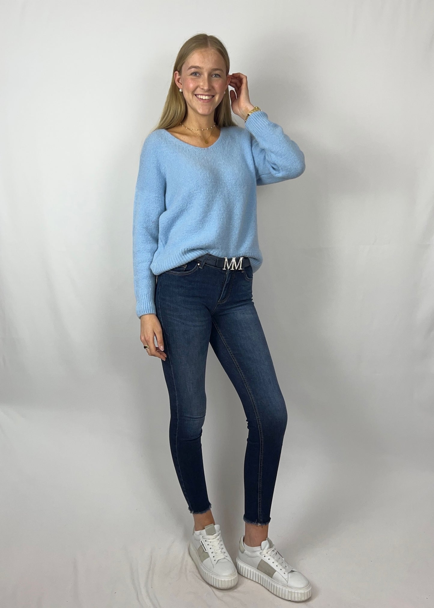 Alpaka Pullover mit V-Ausschnitt - Akira