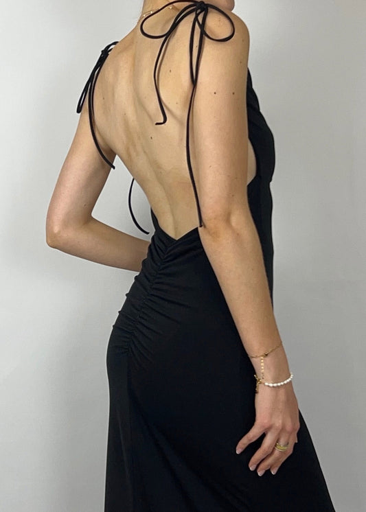 Satin Kleid rückenfrei - Samira