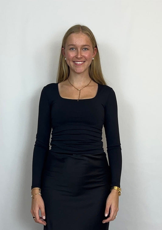 Langarm mit kantigem Ausschnitt - Lana