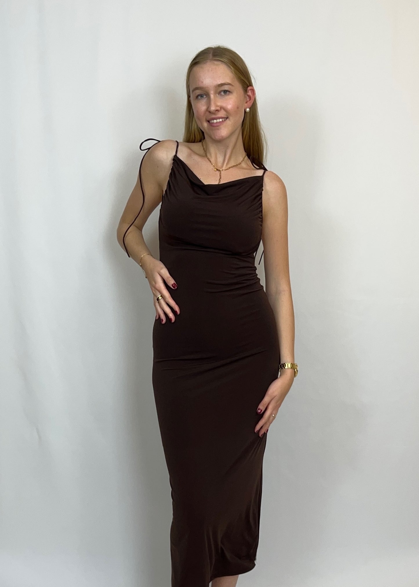 Satin Kleid rückenfrei - Samira