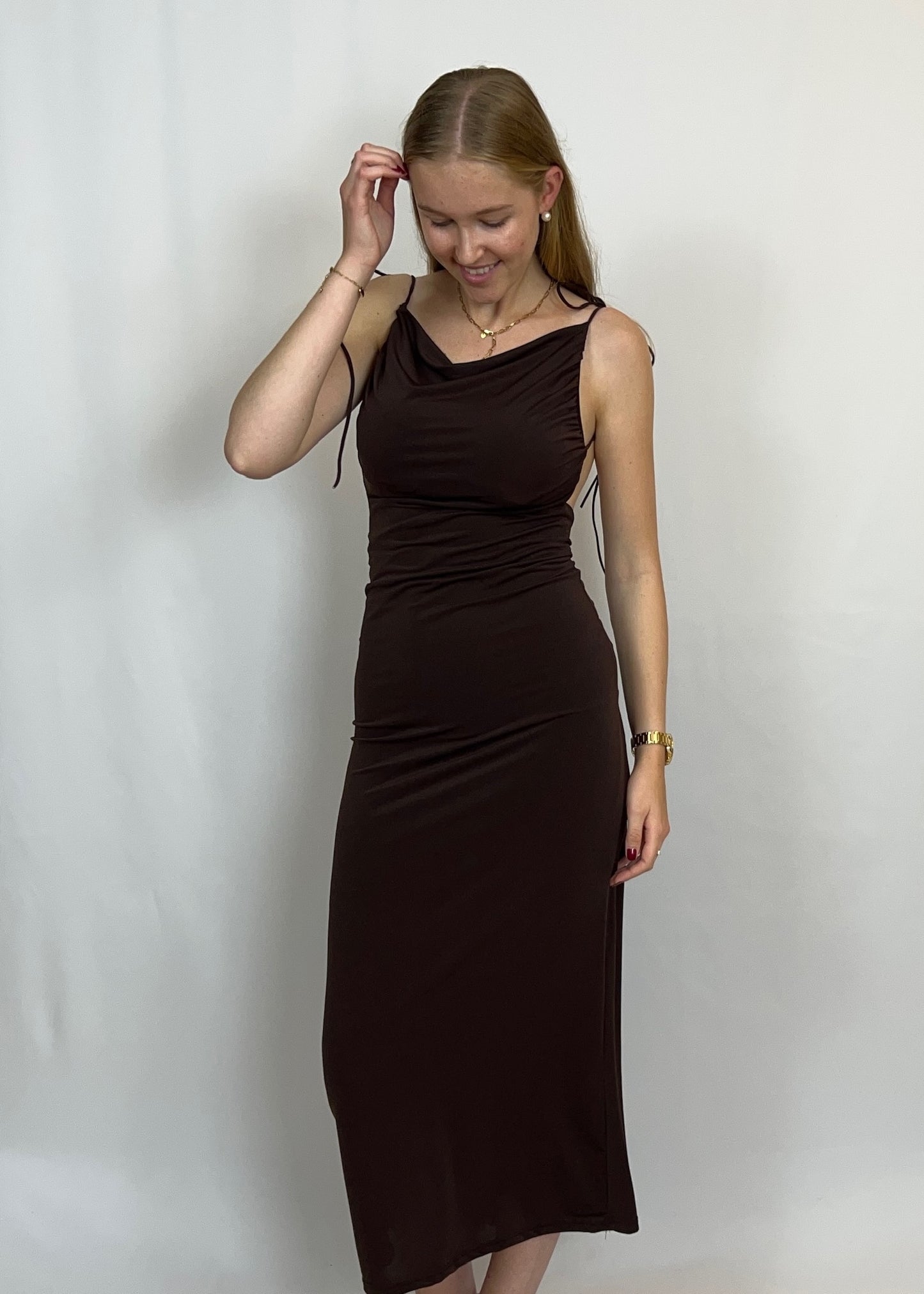 Satin Kleid rückenfrei - Samira