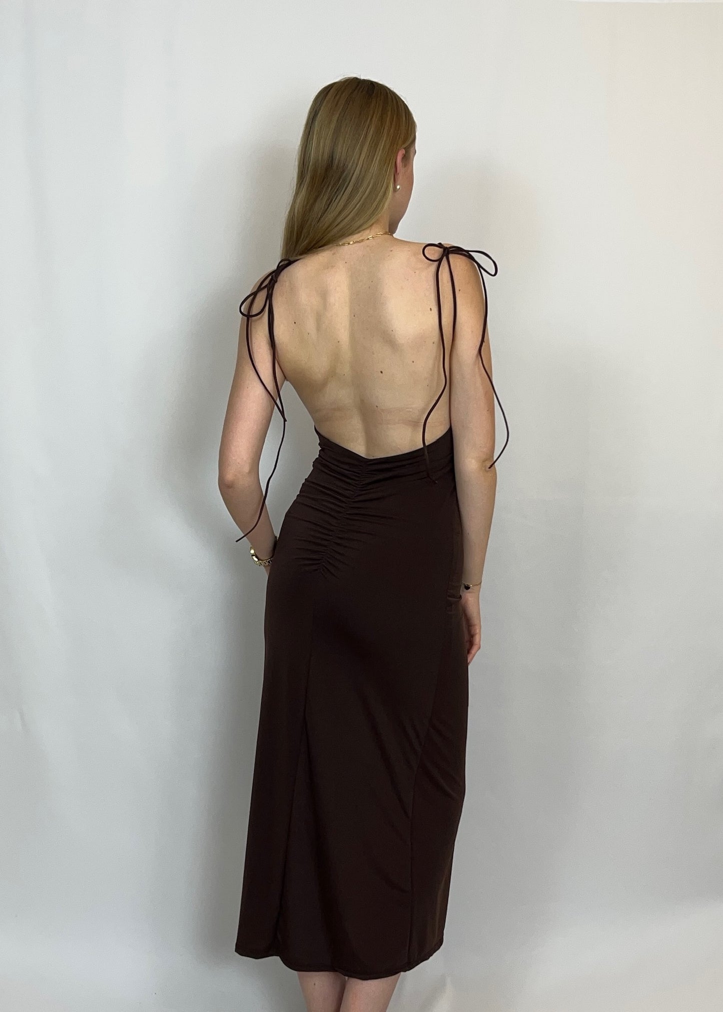 Satin Kleid rückenfrei - Samira