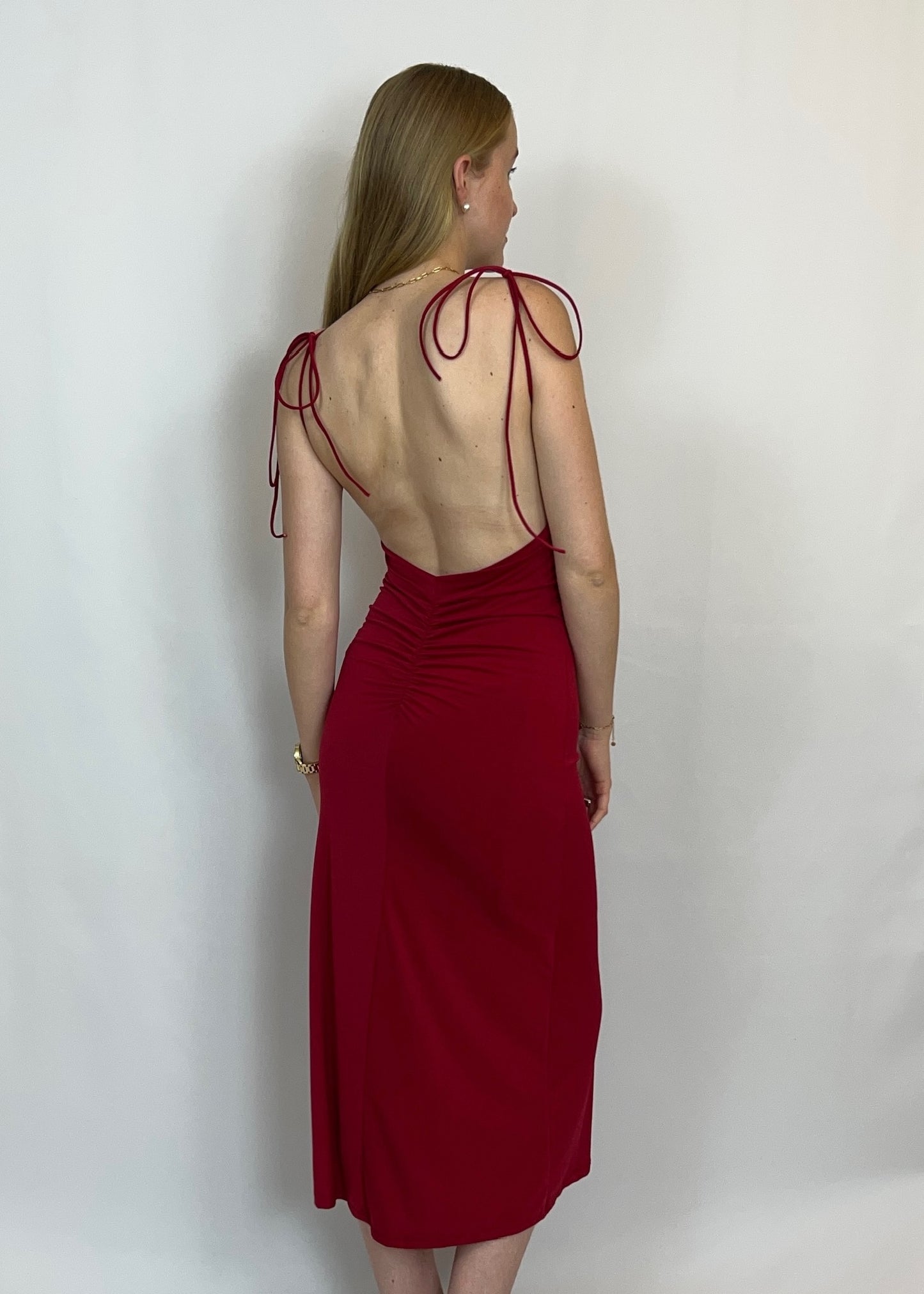 Satin Kleid rückenfrei - Samira