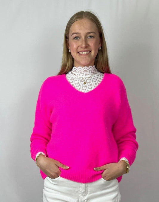 Akira Herzchen Spitze Set - pink