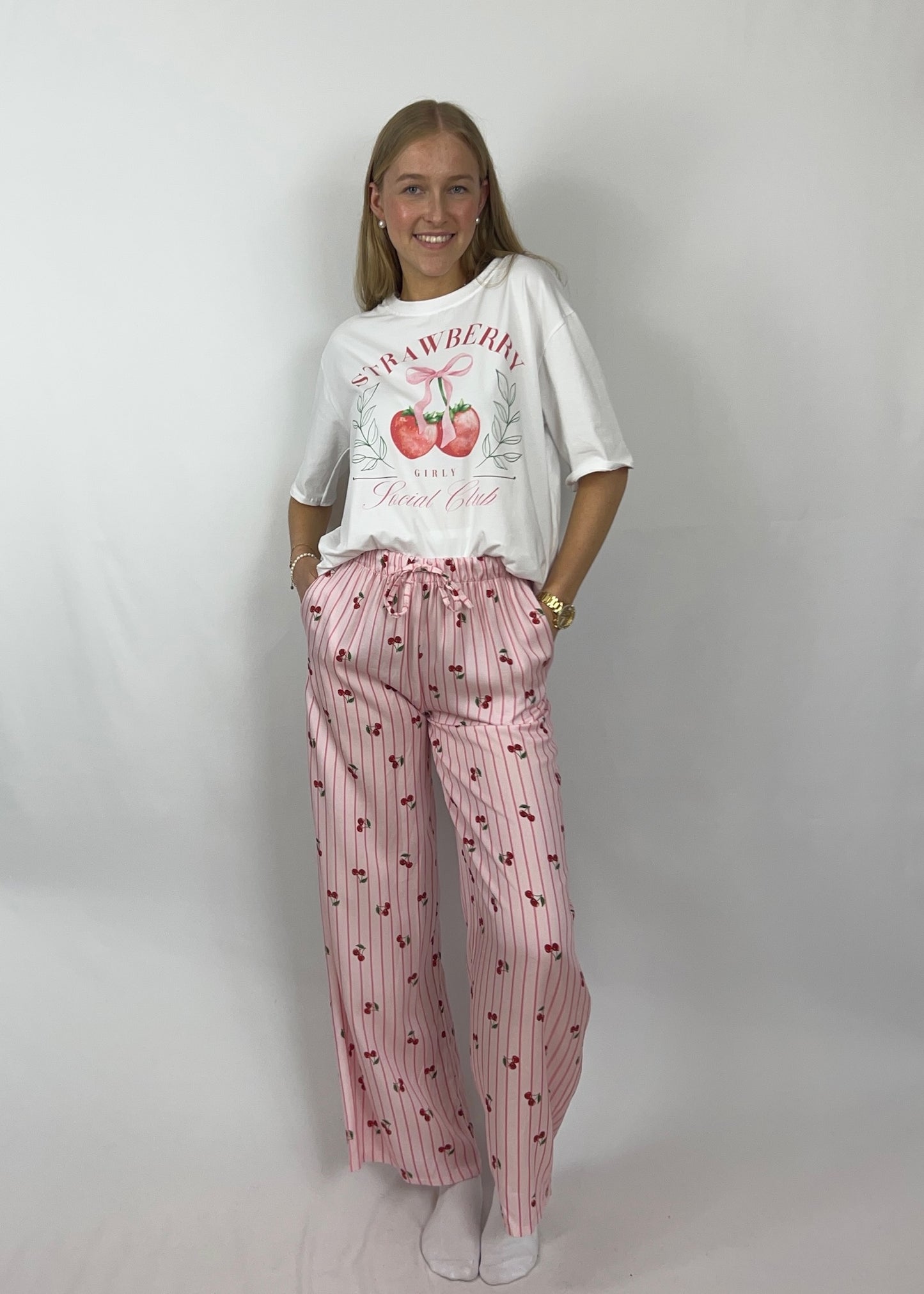 Pyjama Hose - Cherry