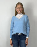 Akira Herzchen Spitze Set - hellblau