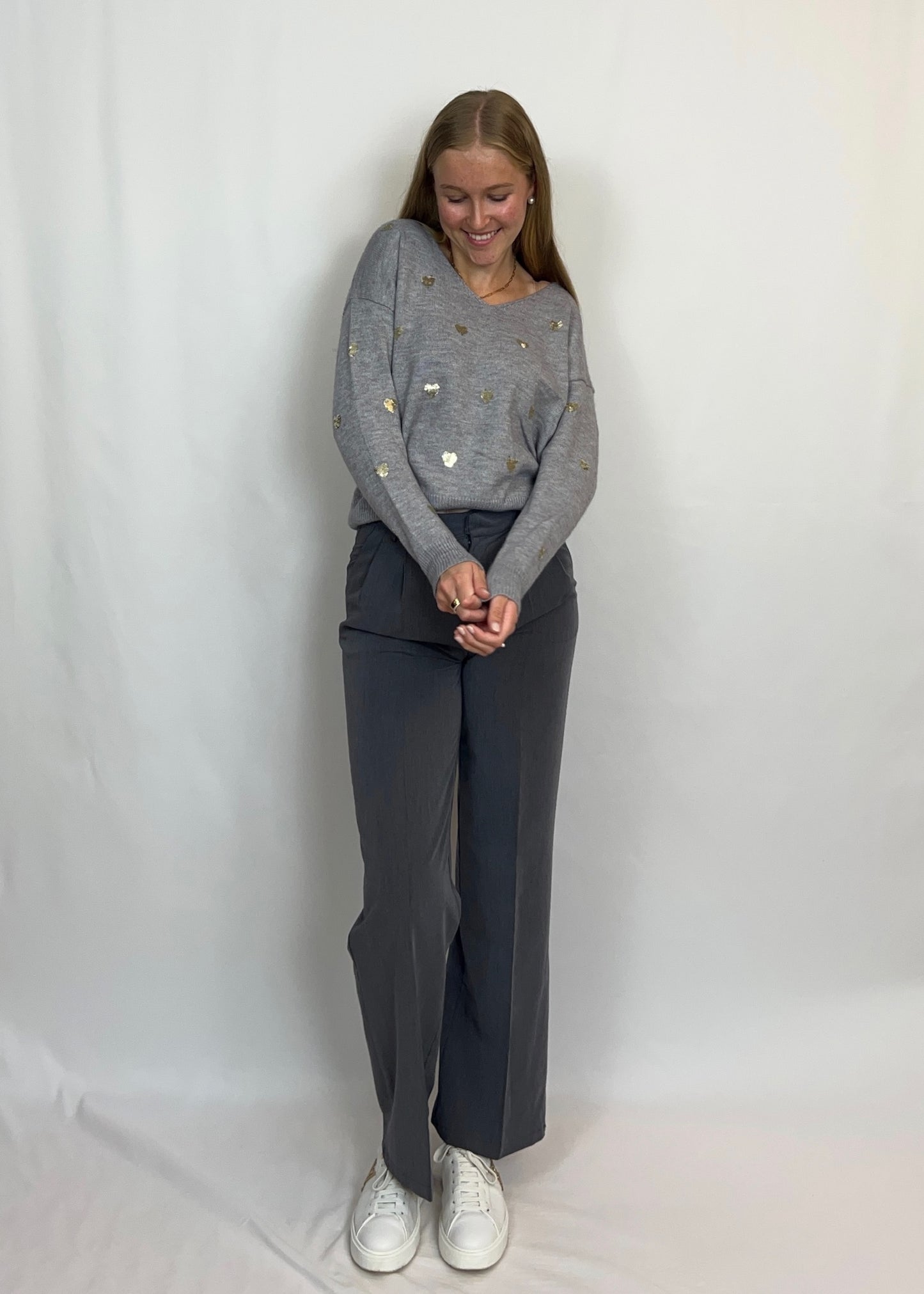 Helena - Pullover mit goldenen Herzchen