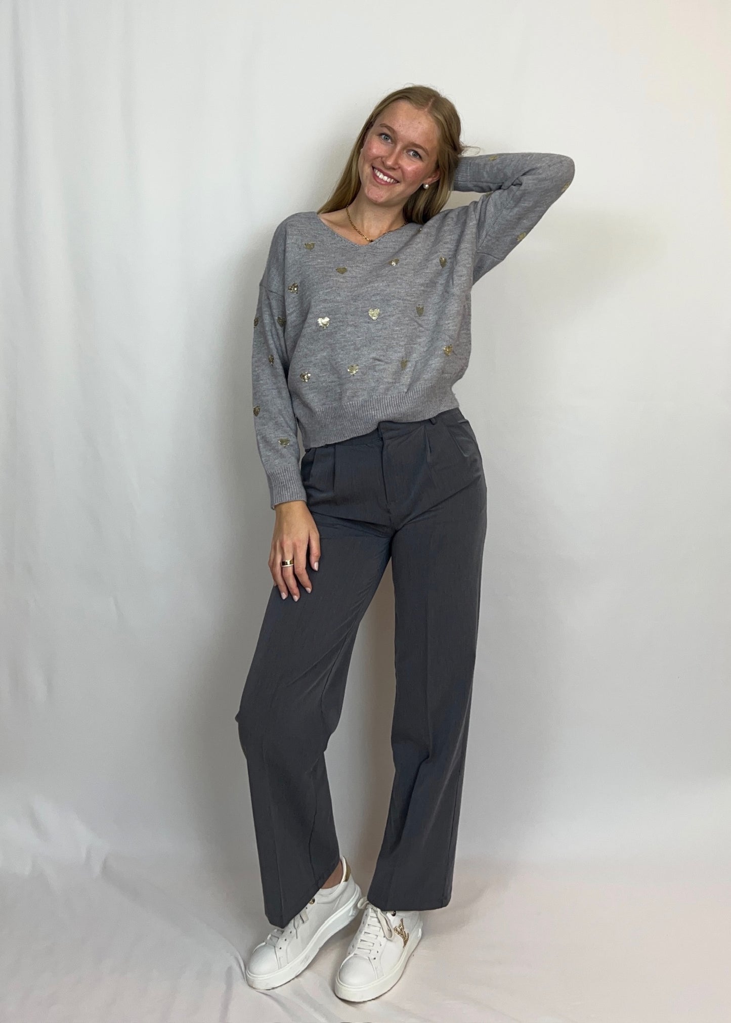 Helena - Pullover mit goldenen Herzchen
