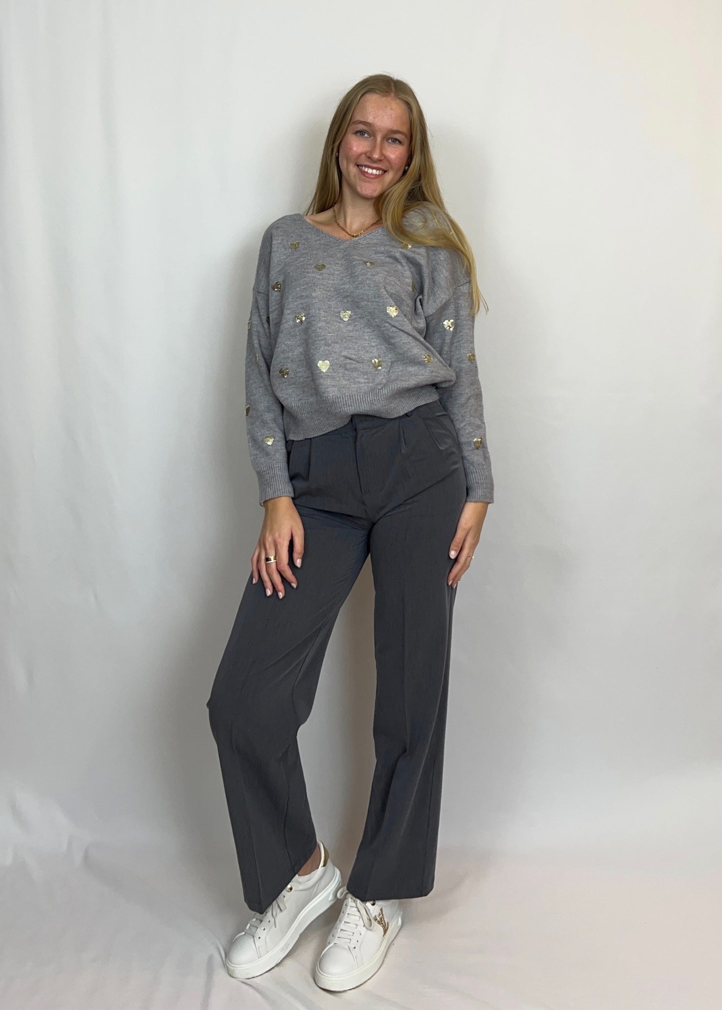 Helena - Pullover mit goldenen Herzchen