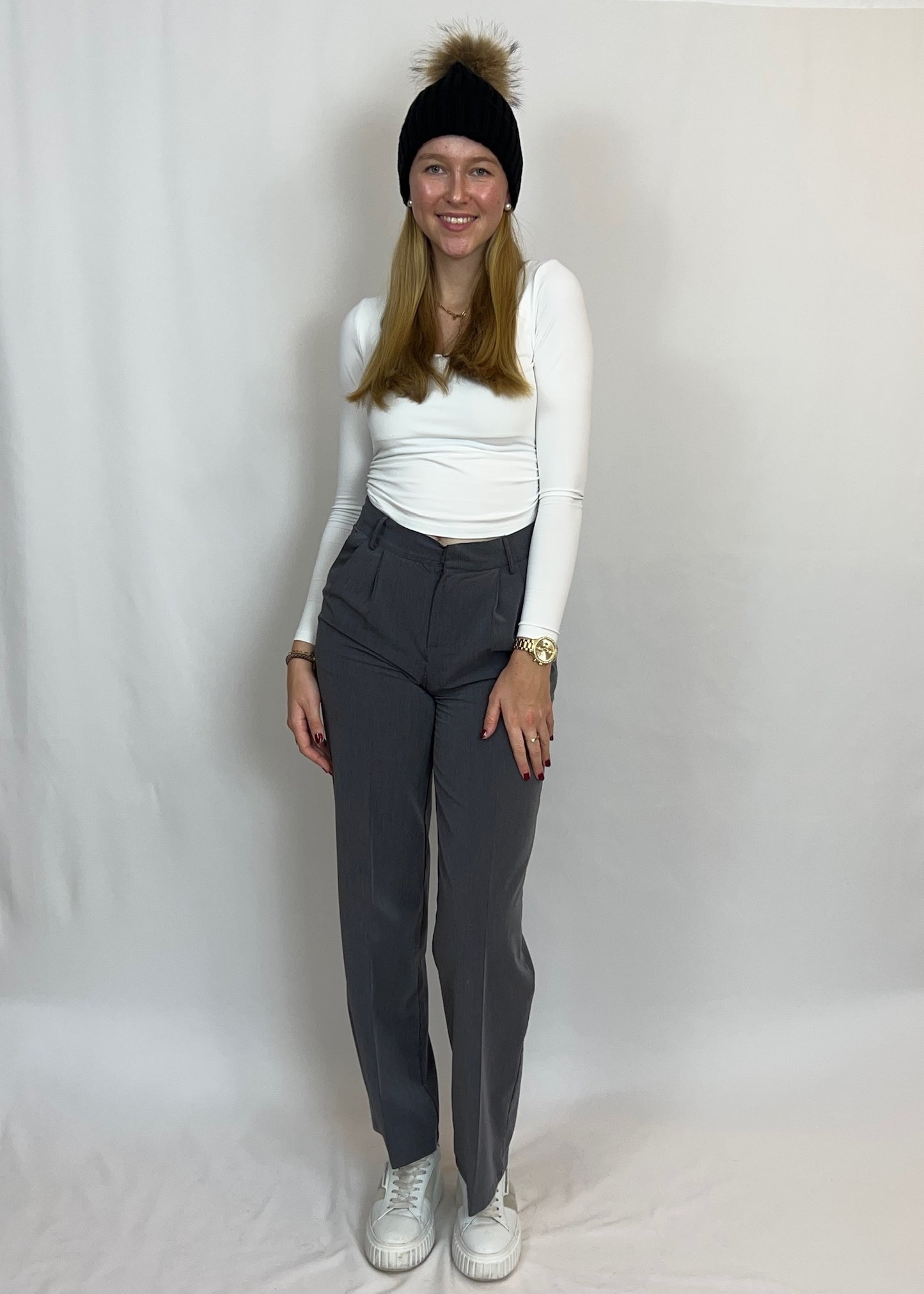 Momo - Mütze mit Fellbommel