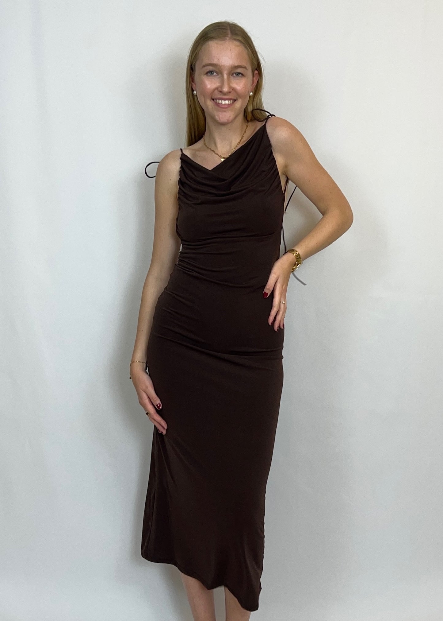 Satin Kleid rückenfrei - Samira