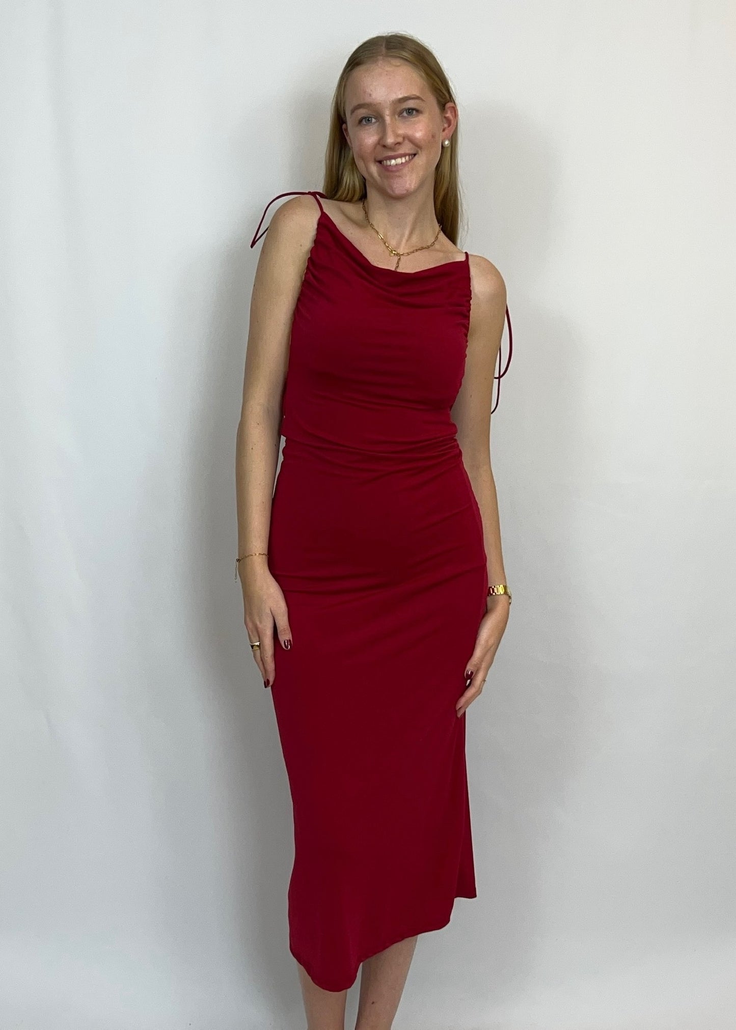 Satin Kleid rückenfrei - Samira