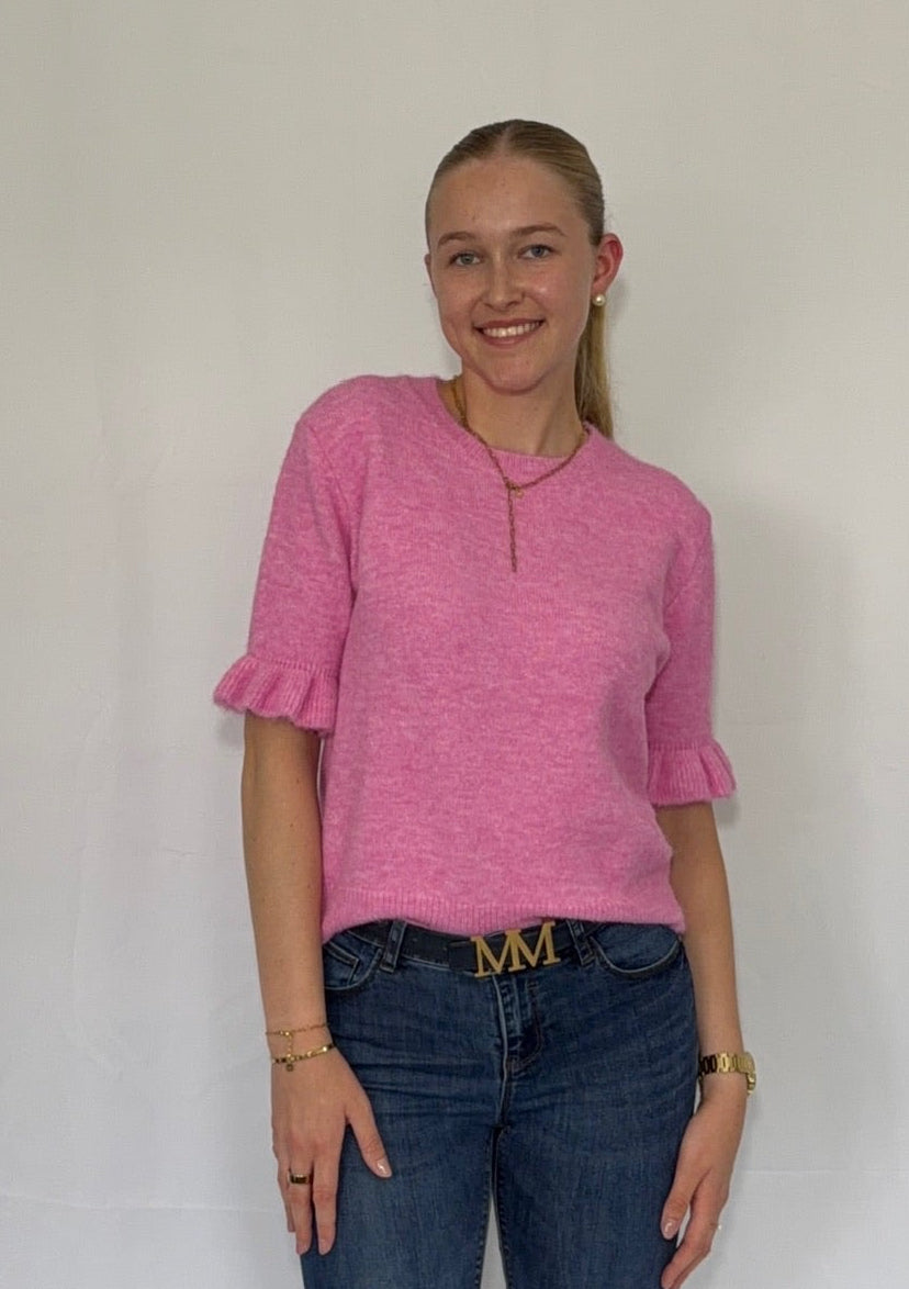 Rosalie  - weicher Strickpullover mit Rüschenärmeln