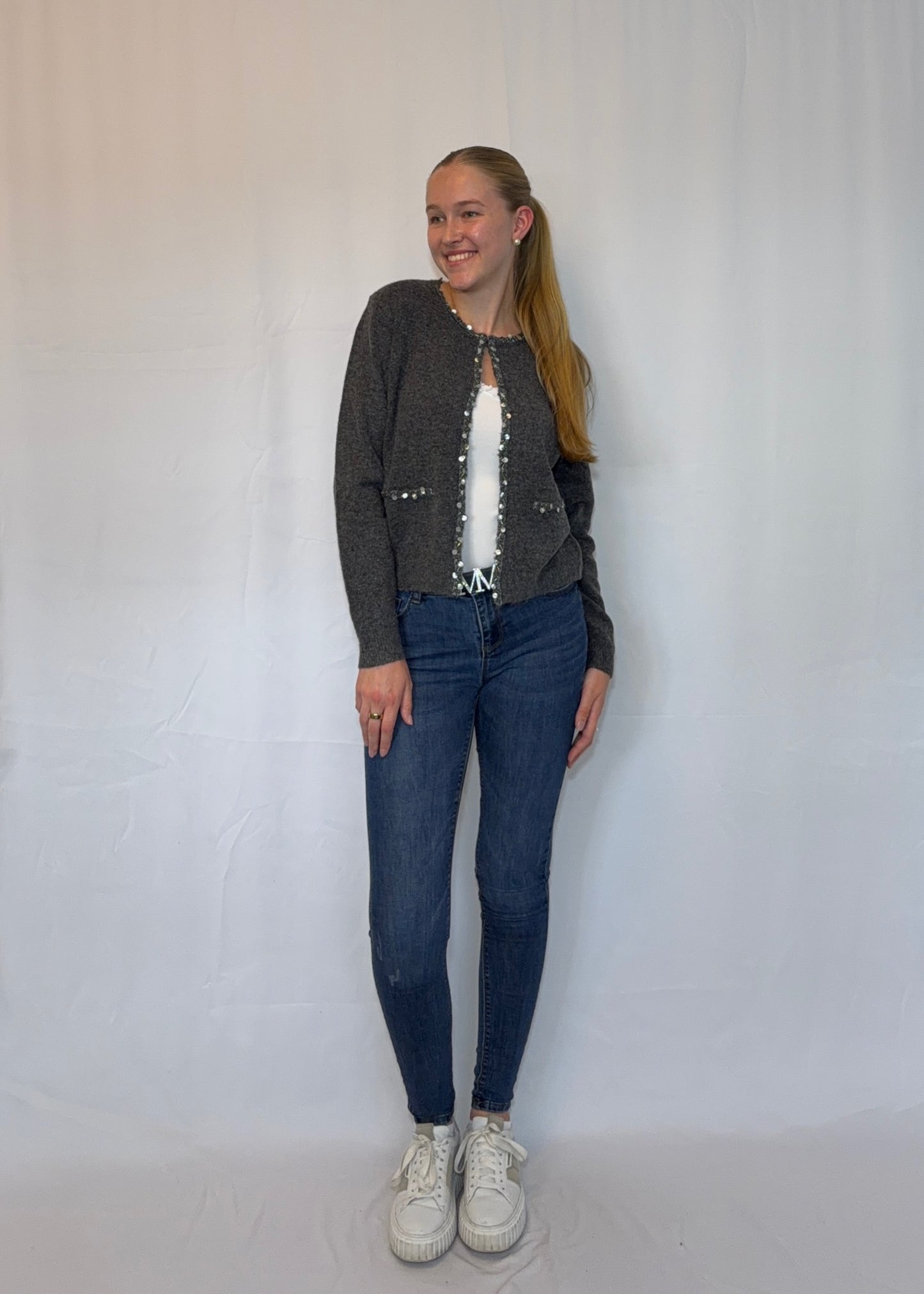Palina - Pailletten Cardigan